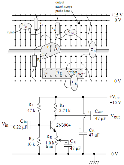 1067_Develop a bipolar transistor amplifier with a voltage gain.png